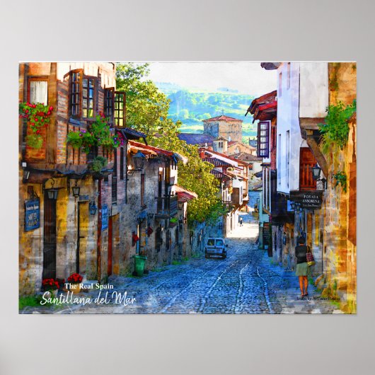 Morgens in Santillana del Mar - Das wahre Spanien Poster (Vorne)