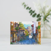 Morgens in Santillana del Mar - Das wahre Spanien Postkarte (Stehend Vorderseite)