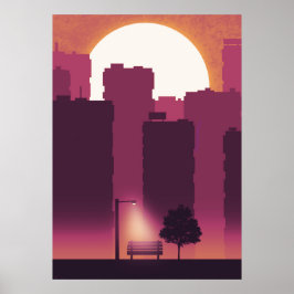 Morgens in Stadtplakaten Poster