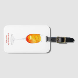 Morgens ist der Mimosas-Gepäcktag Gepäckanhänger