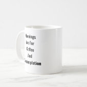 Morgens = Kaffee & Denken - Tiefe Tasse (Vorderseite Links)