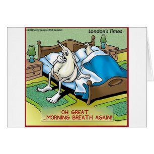 Morgens Knoblauch Atem Funny Offbeat Cartoon Gesch