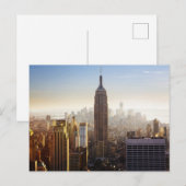 Morgens Manhattan-Skyline Postkarte (Vorne/Hinten)