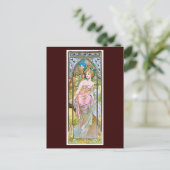 Morgens, Mucha Postkarte (Stehend Vorderseite)