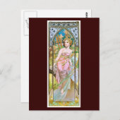 Morgens, Mucha Postkarte (Vorne/Hinten)