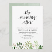 Morgens nach der Hochzeitsfeier im Grünen Einladung (Vorne/Hinten)