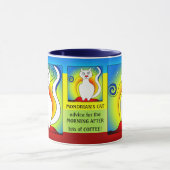 Morgens nach Mondrian Funny Cat Tasse (Zentrum)
