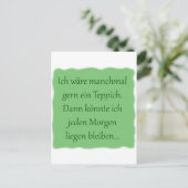 Morgens Ō Postkarte (Stehend Vorderseite)