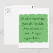 Morgens Ō Postkarte (Vorne/Hinten)