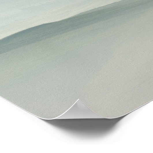 Morgens Pastell in neblig Toskana Poster (Ecke)