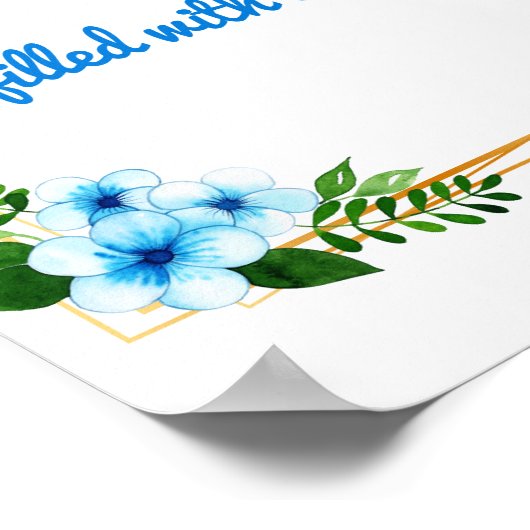 Morgens positive Befürchtungen Poster (Ecke)