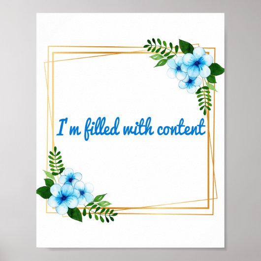 Morgens positive Befürchtungen Poster (Vorne)