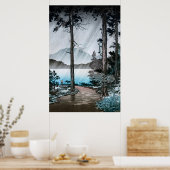 Morgens Regen am Hakone-See von Tsuchiya Koitsu Poster (Küche)