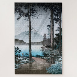 Morgens Regen am Hakone-See von Tsuchiya Koitsu Puzzle