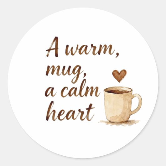 Morgens Rituale und innere Ruhe Runder Aufkleber (Vorderseite)