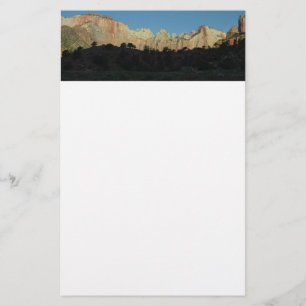 Morgens Rote Felsen im Zion Nationalpark Briefpapier