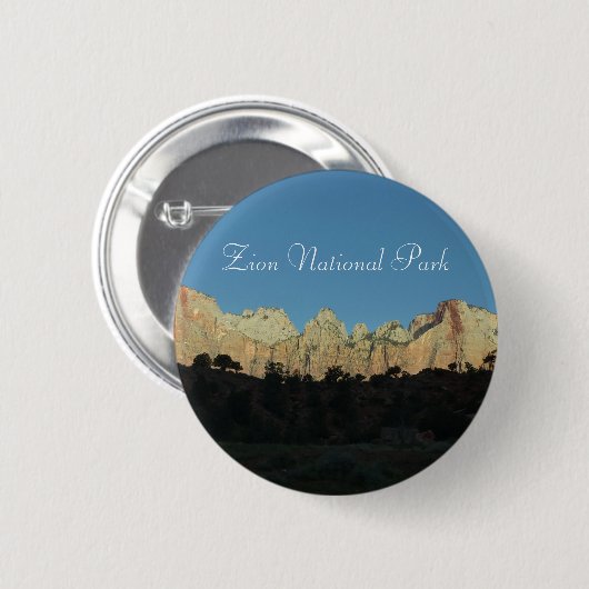 Morgens Rote Felsen im Zion Nationalpark Button (Vorne & Hinten)