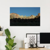 Morgens Rote Felsen im Zion Nationalpark Poster (Heimbüro)