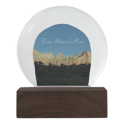 Morgens Rote Felsen im Zion Nationalpark Schneekugel (Vorderseite)