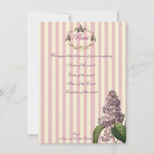 Morgens schlendern Sie die Champs-Élysées hinunter Einladung (Rückseite)