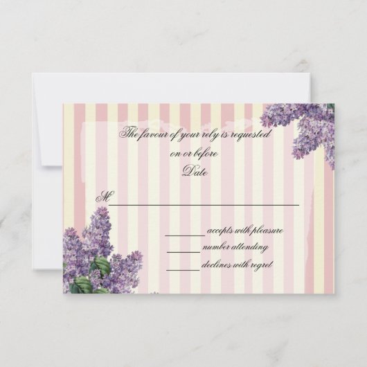 Morgens schlendern Sie die Champs-Élysées UAWG RSVP Karte (Rückseite)