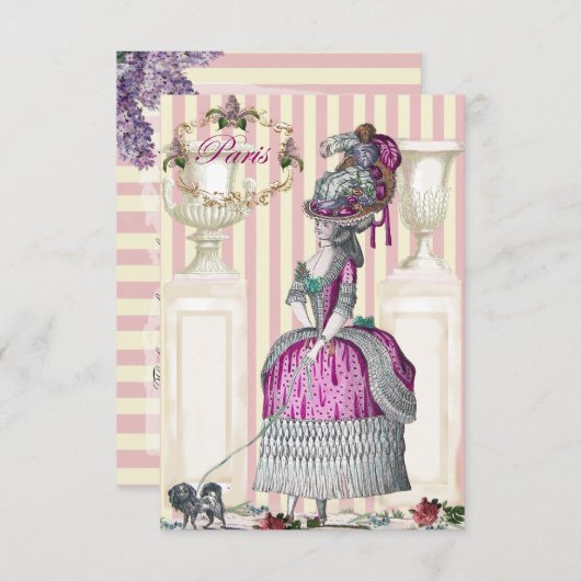 Morgens schlendern Sie die Champs-Élysées UAWG RSVP Karte (Vorne/Hinten)