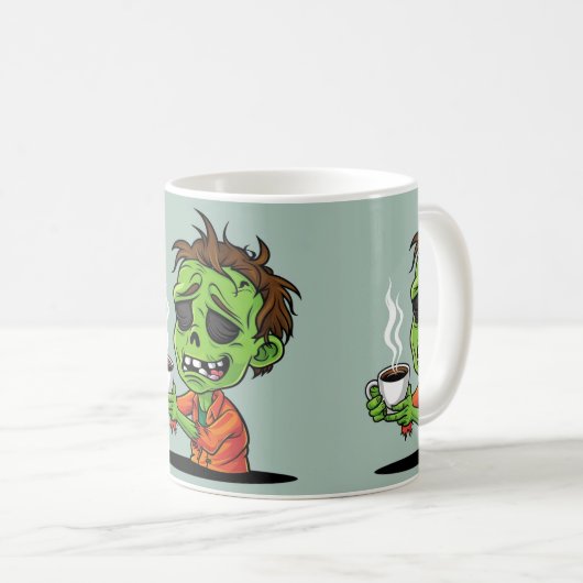 Morgens sind für Zombies Kaffeetasse (VorderseiteRechts)