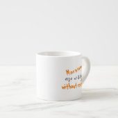 Morgens sind witzige weiße Halloween Espressotasse (Vorderseite Rechts)