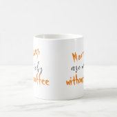 Morgens sind witzige, weiße Halloween-Tasse Kaffeetasse (Mittel)