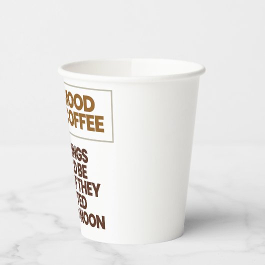 Morgens sollte um 12.00 Uhr der Kaffee-Cup beginne Pappbecher (Links)