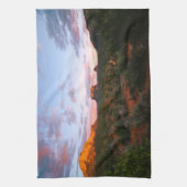 Morgens Sonnenaufgang Sedona Arizona Wüste Geschirrtuch (Vertikal)