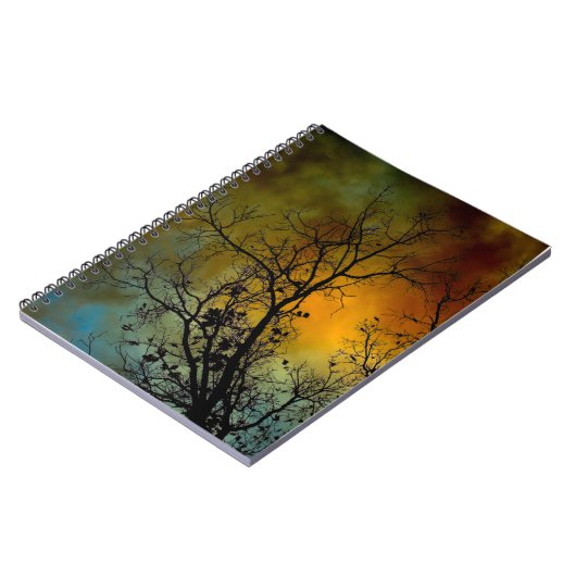 Morgens stürmisch mit Baumheft Notizblock (Linke Seite)