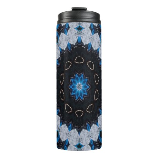 Morgens und nachts blau thermosbecher (Vorderseite)