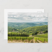 Morgens Weinberge im Chianti Postkarte (Vorne/Hinten)