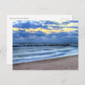 Morgens Wolken am Strand Postkarte (Vorne/Hinten)