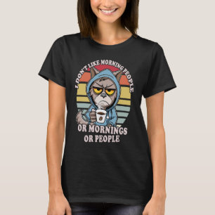 Morgenschen-Katze trinkt Kaffee Sprüche Katzen 1 T-Shirt