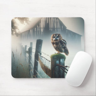 Morgenschüssel auf Zaunpfosten Mousepad