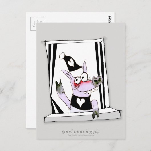 Morgenschwein Postkarte (Vorne/Hinten)