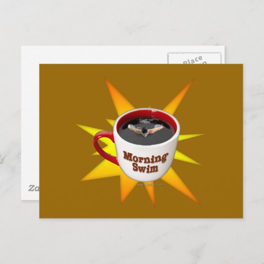 Morgenschwimmen... Postkarte (Vorne/Hinten)