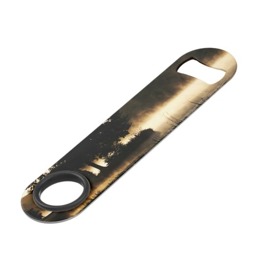 Morgensee-Scene bocnm Speed Flaschenöffner (Vorderseite Schrägansicht)