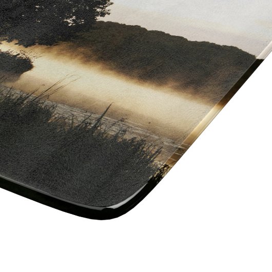 Morgensee Scene cbcna Schneidebrett (Ecke)