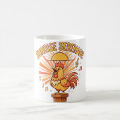 Morgenserenade Lustiger Hühnerbecher Kaffeetasse (Mittel)