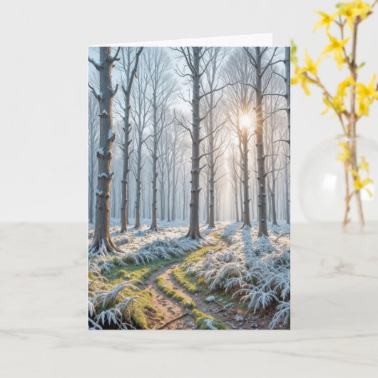 Morgensonne im Frostwald Karte (Gelbe Blume)