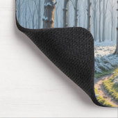 Morgensonne im Frostwald Mousepad (Ecke)