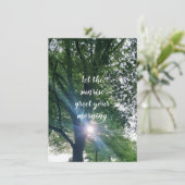 Morgensonnenaufgang ermutigend flache Grußkarte (Stehend Vorderseite)