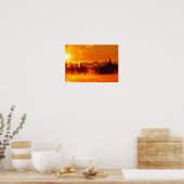 Morgensonnenaufgang in Helsinki Poster (Küche)