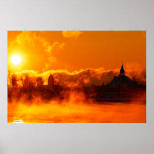 Morgensonnenaufgang in Helsinki Poster