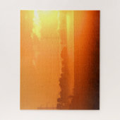 Morgensonnenaufgang mit Nebel Puzzle (Vertikal)