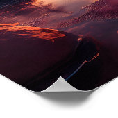 MorgenSonnenaufgang über dem Friedlichen See Poster (Ecke)