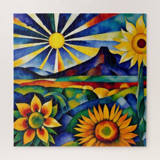 Morgensonnenblumen Puzzle (Vertikal)